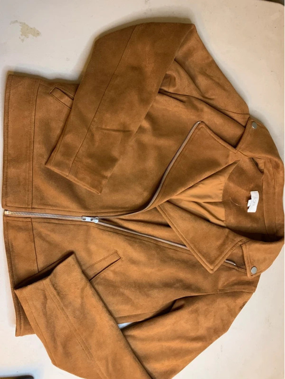 Loft faux suede moto jacket size xs